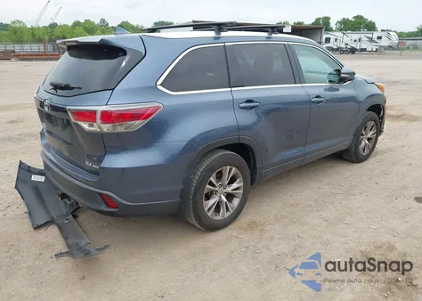 2015 Toyota Highlander Xle V6 из США, поврежденный, VIN 5TDJKRFH8FS183878